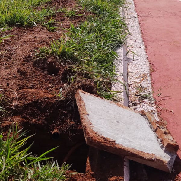 Cabos da rede elétrica da pista de caminhada do Grande Lago são furtados