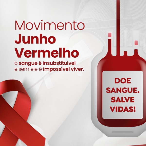 Prefeitura de Paraguaçu ressalta a importância da doação de sangue durante o “Junho Vermelho”