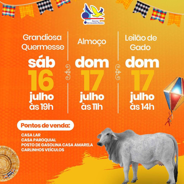 Casa Lar de Paraguaçu realiza tradicional Festa Caipira hoje e amanhã