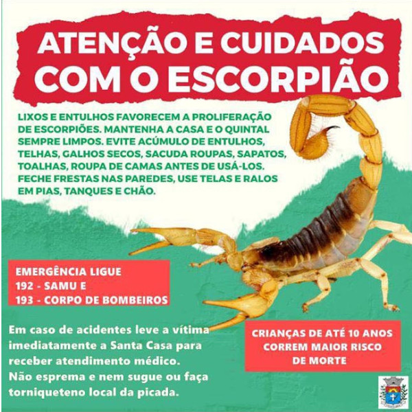 Saúde de Paraguaçu participa da Semana Estadual de Enfrentamento do Escorpionismo/Escorpião