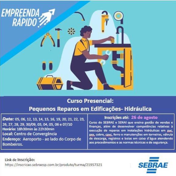 Abertas as inscrições para os cursos do Programa Empreenda Rápido 