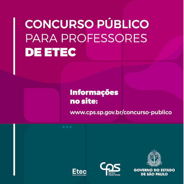 Até 13 de outubro, ETEC de Paraguaçu Paulista inscreve para concurso público 