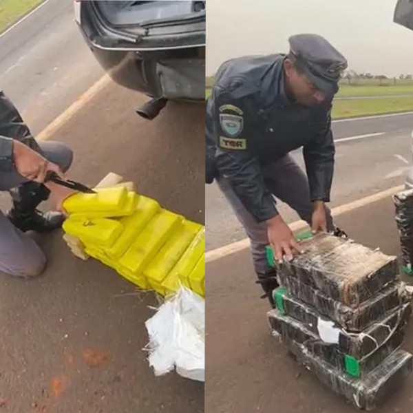 Mais de 450 quilos de maconha são apreendidos em duas abordagens em uma hora, em Rancharia