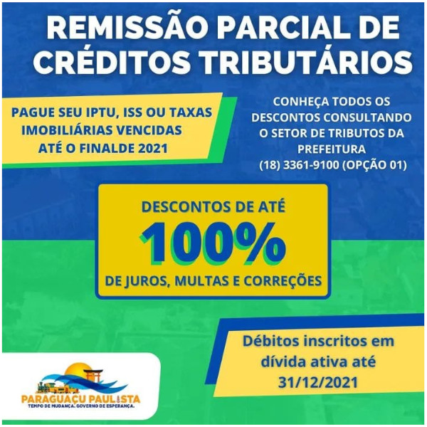 Contribuinte com dívidas junto ao município tem oportunidade para regularizar situação