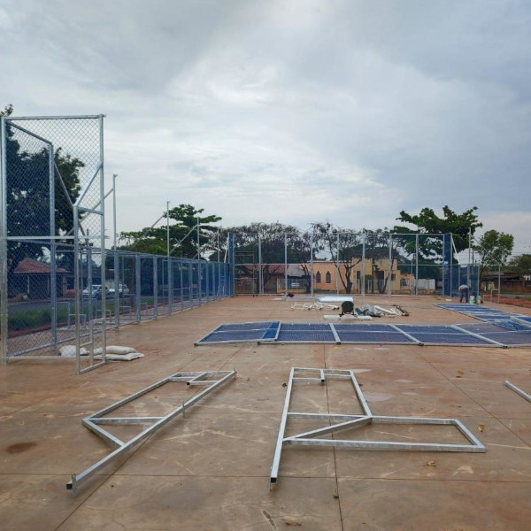 Areninha do Jardim Bela Vista começa a ser montada