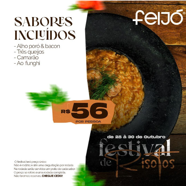 Festival de Risotos do Feijó começa hoje