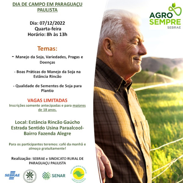 Sindicato Rural Patronal abre inscrições para “Dia de Campo”