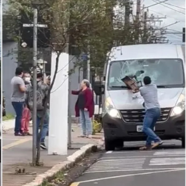 Homem é detido após quebrar vidro de van da Secretaria de Saúde em Assis