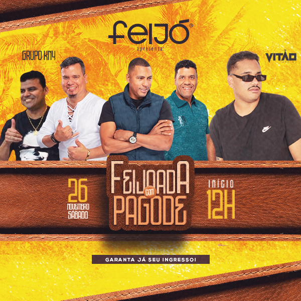 Feijoada com Pagode no Feijó acontece no próximo dia 26