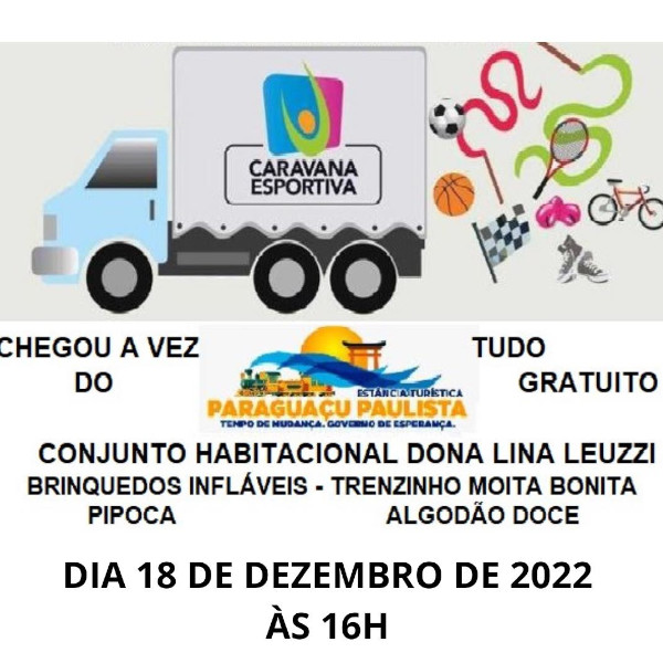 Domingo tem Caravana Esportiva no Conjunto Habitacional Dona Lina Leuzzi