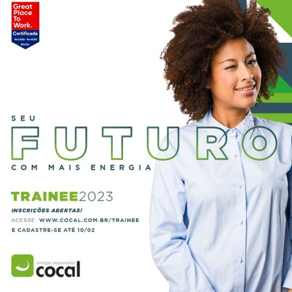 Cocal está com vagas abertas para o Programa Trainee 2023
