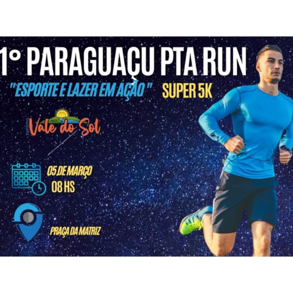 Dia 5 de março acontece o 1º Paraguaçu Paulista Run
