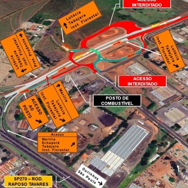 Tráfego da SP-333 no dispositivo de retorno do km 400 em Assis será liberado