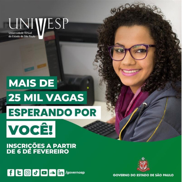 Inscrições para vestibular da Univesp vão até 30 de março