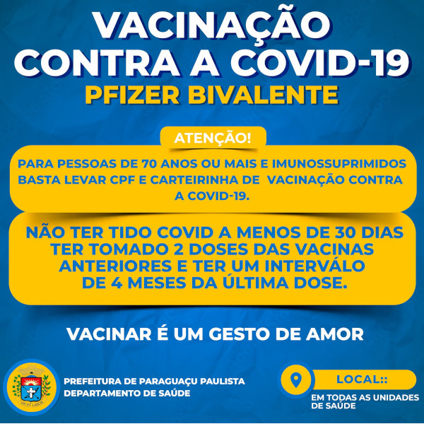 Iniciada mais uma etapa da vacinação contra a Covid-19 em Paraguaçu