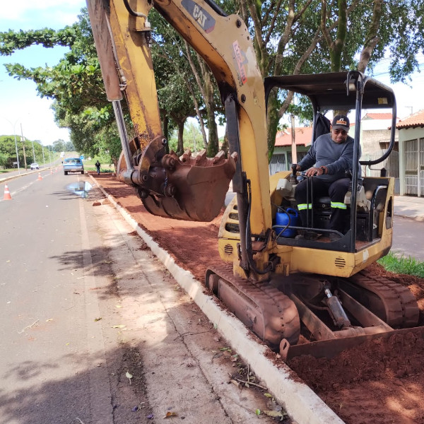 Prefeitura inicia as obras da construção de ciclovia na Av. Sete de Setembro