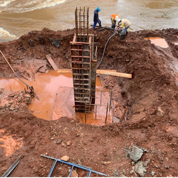 Retomada a obra de reconstrução da Ponte da Roseta