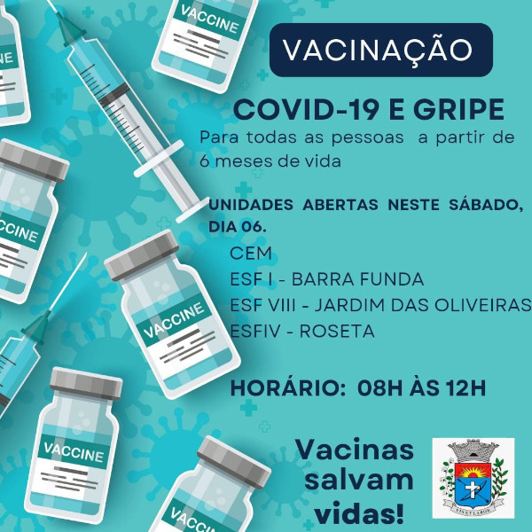 Neste sábado tem mutirão de vacinação contra a gripe e Covid-19 em Paraguaçu Paulista
