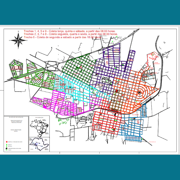 Prefeitura divulga mapa de locais que tiveram alteração no sistema de coleta de lixo