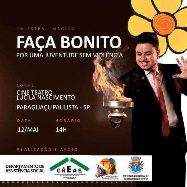 “Palestra Mágica” será apresentada sexta-feira, 12, em Paraguaçu Paulista