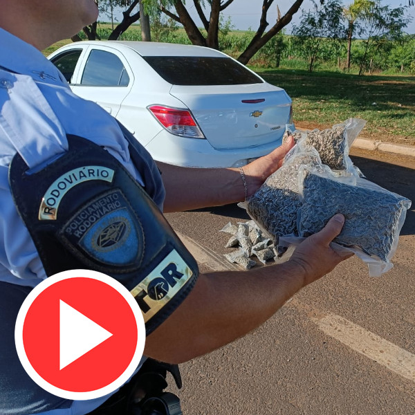 Polícia Militar Rodoviária prende homem com vários pacotes de skunk