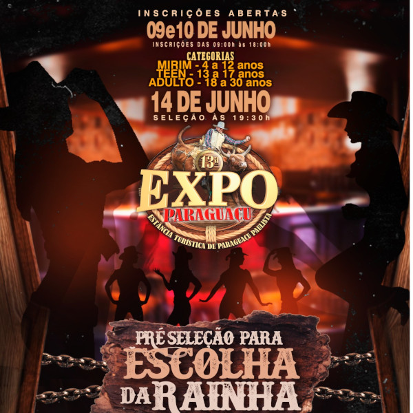 Seleção para escolha da Rainha da Expo Paraguaçu será nos dias 9 e 10 de junho