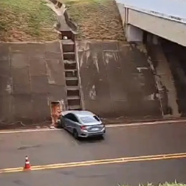 Idosa morre após motorista perder controle e carro cair de viaduto em Lins