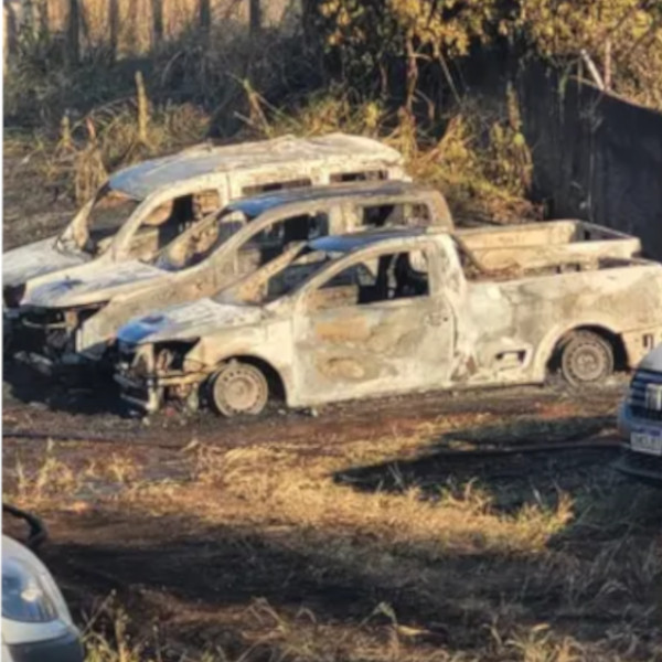 Incêndio destrói mais de 20 veículos de empresa de locação e venda de automóveis