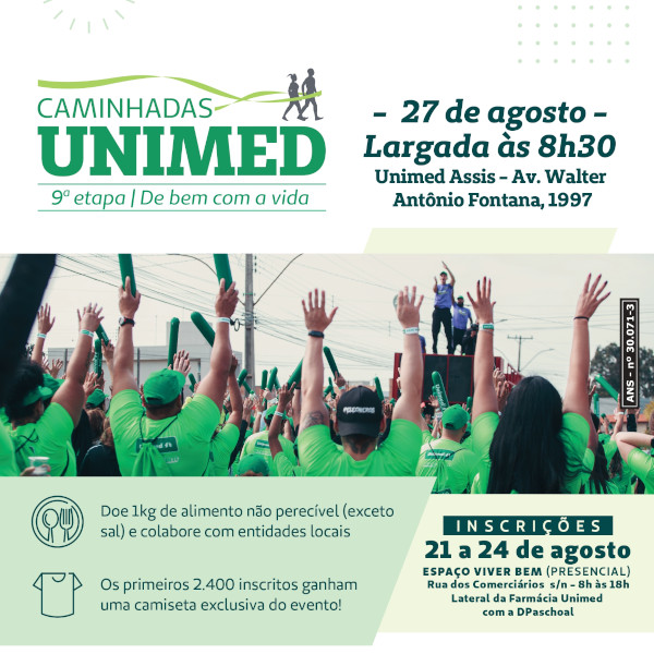 9ª Caminhada Regional Unimed De Bem com a Vida está de volta