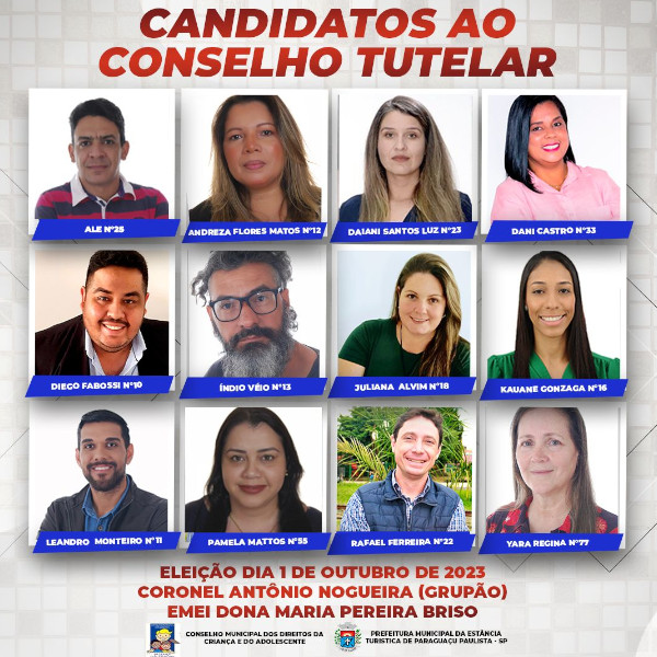 Eleição do Conselho Tutelar será no dia 1º de outubro em Paraguaçu Paulista