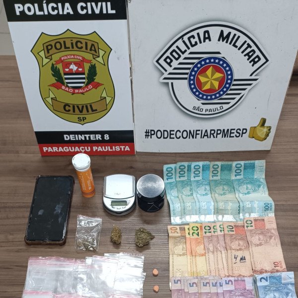 Polícia Civil prende investigado em flagrante por crime de tráfico de drogas em Paraguaçu Paulista