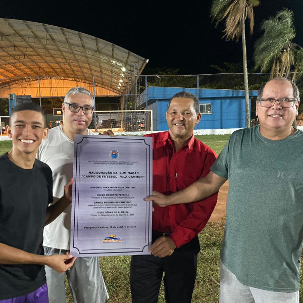População de Paraguaçu Paulista recebe mais uma área de lazer esportivo