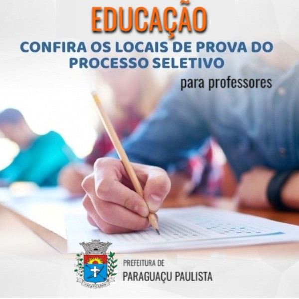 Processo Seletivo para professores da rede municipal de ensino ocorre no domingo, dia 3