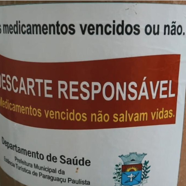 Departamento de Saúde realiza de 1º a 8 de dezembro Campanha de Descarte Responsável de Medicamentos
