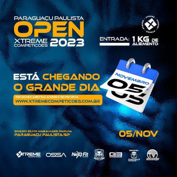 Domingo acontece o Xtreme Open de Jiu Jitsu 2023 em Paraguaçu Paulista