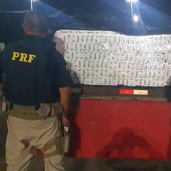 Carga de cigarro do Paraguai avaliada em R$ 170 mil é apreendida na região