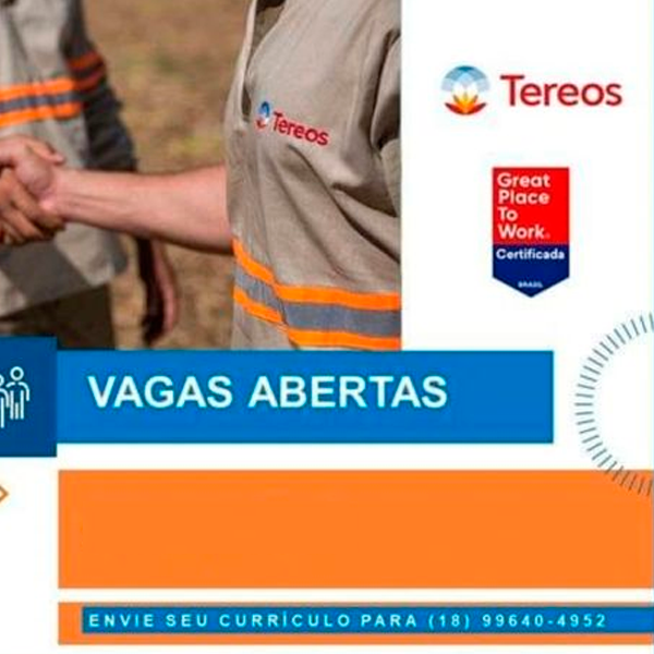 Tereos anuncia novas vagas em Palmital