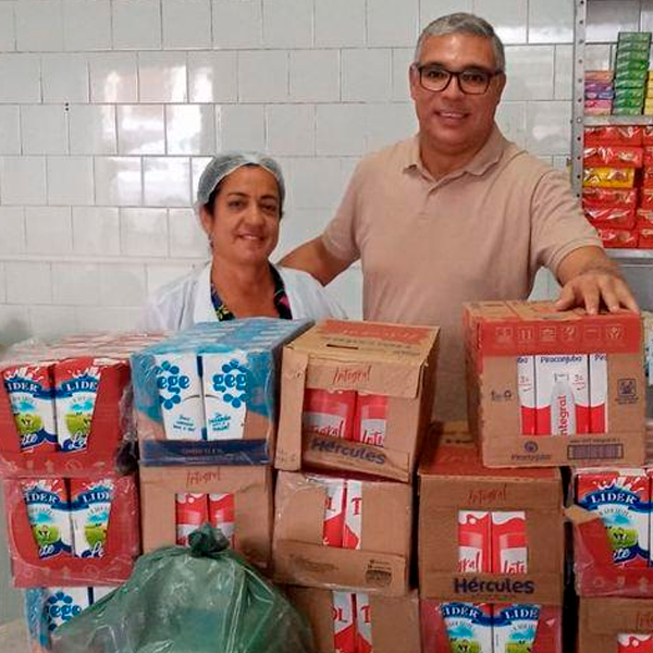 Santa Casa de Paraguaçu Paulista recebe doação significativa de leite longa vida