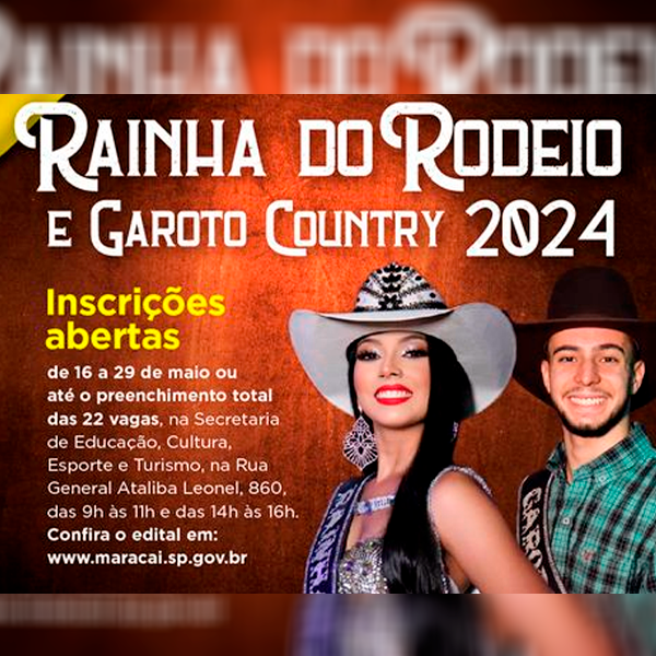 Maracaí Rodeio Fest 2024: inscrições abertas para Rainha do Rodeio e Garoto Country