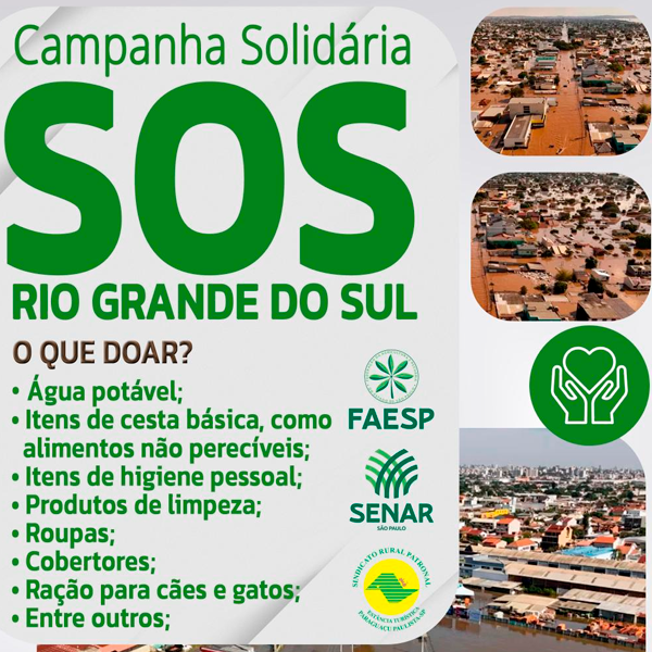Campanha Solidária: SOS Rio Grande do Sul em Paraguaçu Paulista
