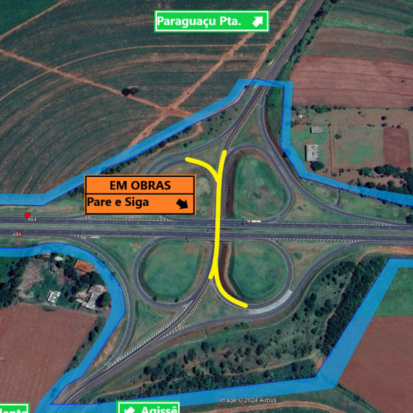 Dispositivo da Raposo Tavares em Paraguaçu Paulista terá sinalização Pare e Siga