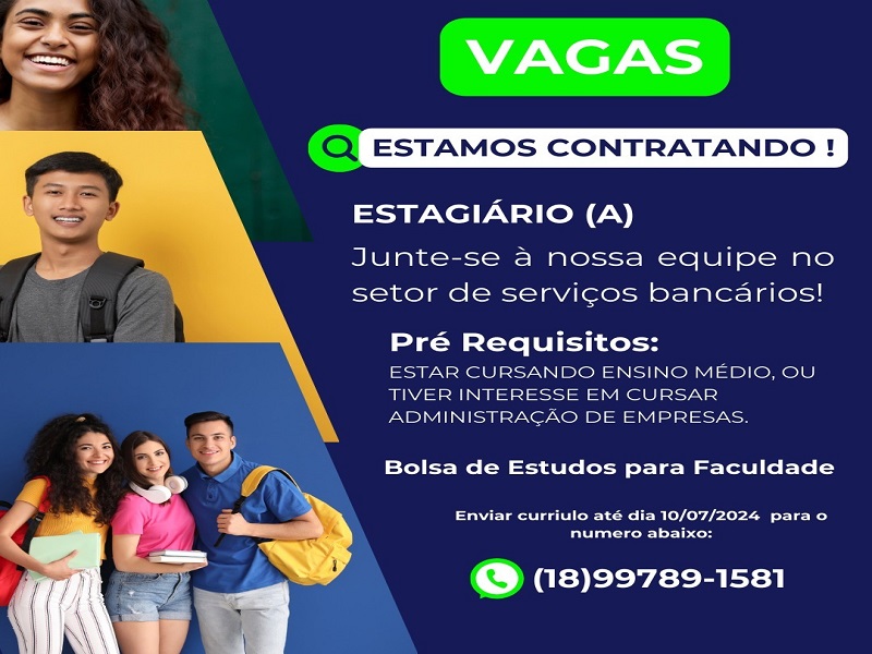 Financeira abre vagas de estágio com bolsa de estudos