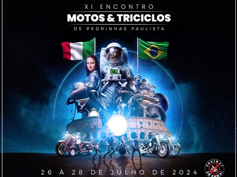 Encontro de motociclismo de Pedrinhas Paulista começa nesta sexta-feira, 26