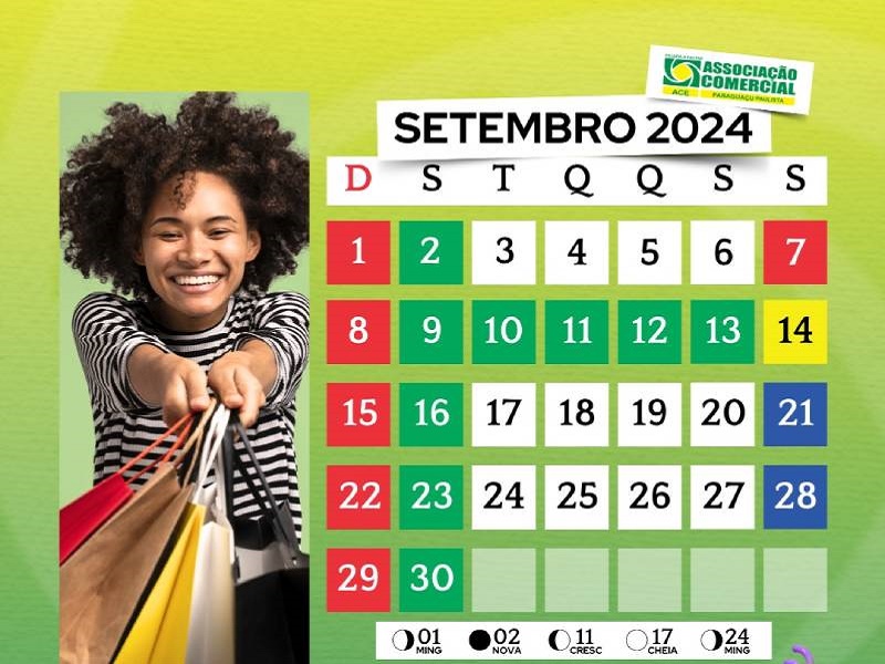 Associação Comercial divulga o calendário de setembro