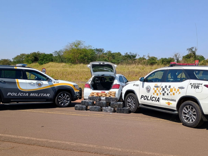 Policiamento Rodoviário prende dupla por tráfico de drogas em Paraguaçu Paulista