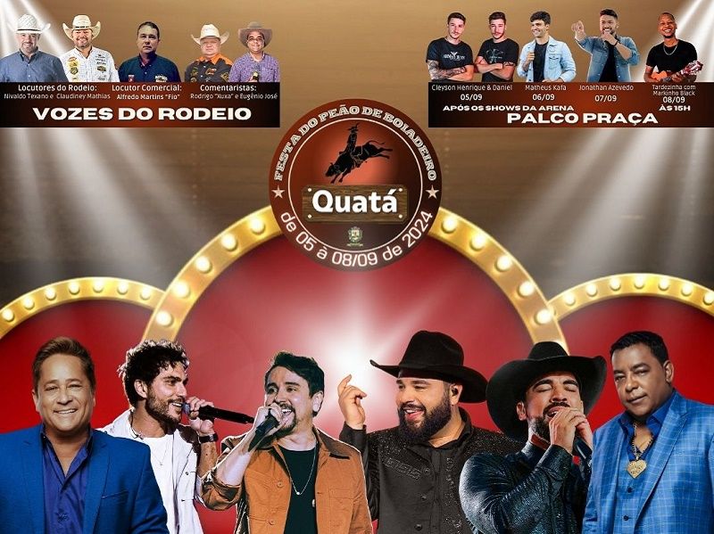 Festa do Peão de Quatá começa no dia 05 de setembro