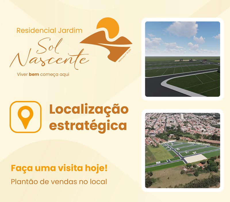 Novo loteamento da Construir Loteadora em Paraguaçu Paulista: Residencial Jardim Sol Nascente