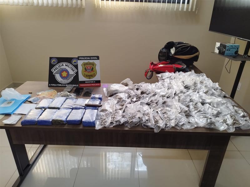 Operação conjunta em Paraguaçu Paulista prende sete pessoas e apreende mais de 4 kg de droga