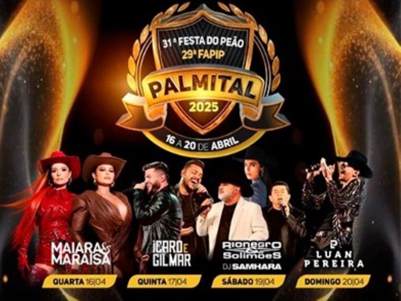 Palmital lança a sua 31ª Festa do Peão que será em abril de 2025