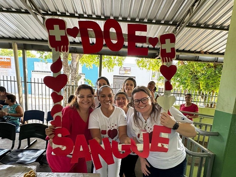 Evento na Unidade de Saúde ESF I alerta para a importância da doação de sangue
